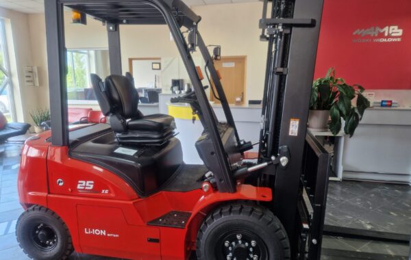 Wózek widłowy elektryczny CPD25 XEY2HA- Si z baterią LIFEPO4 2500 kg 4,8 m